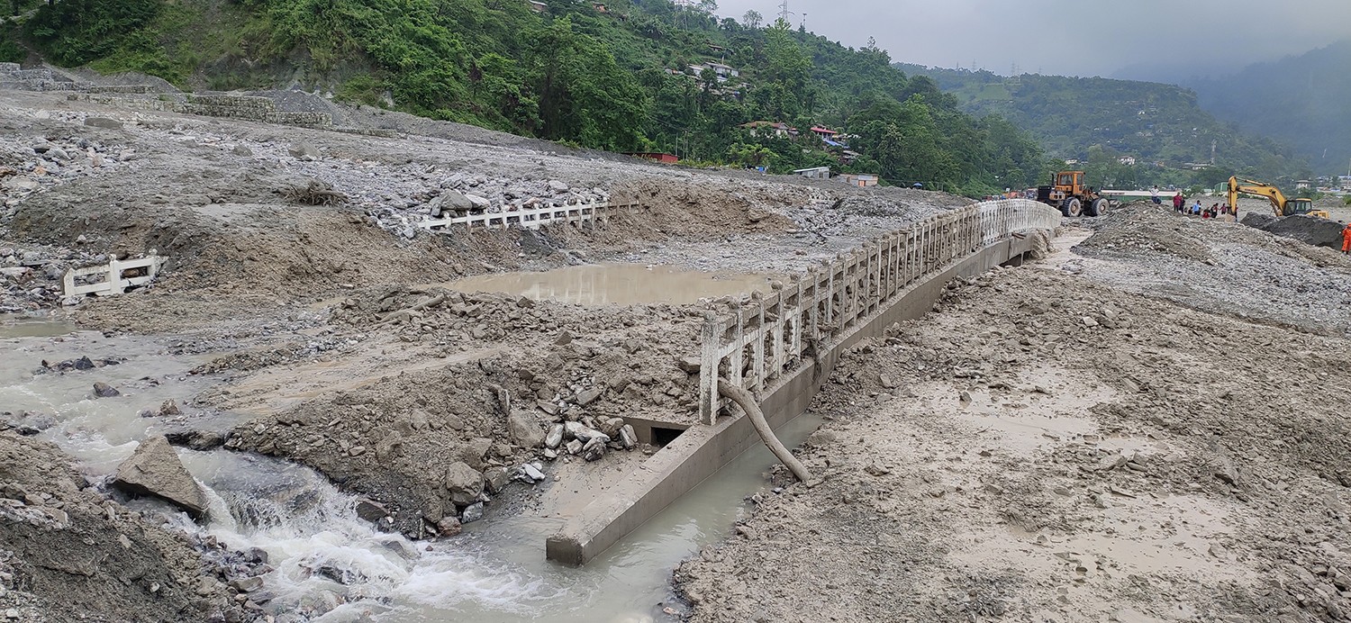 No structural damage to Bahunijhora multicellular box culvert bridge