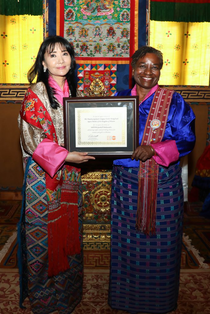 Her Majesty Gyalyum Sangay Choden Wangchuck honoured with UNFPA award