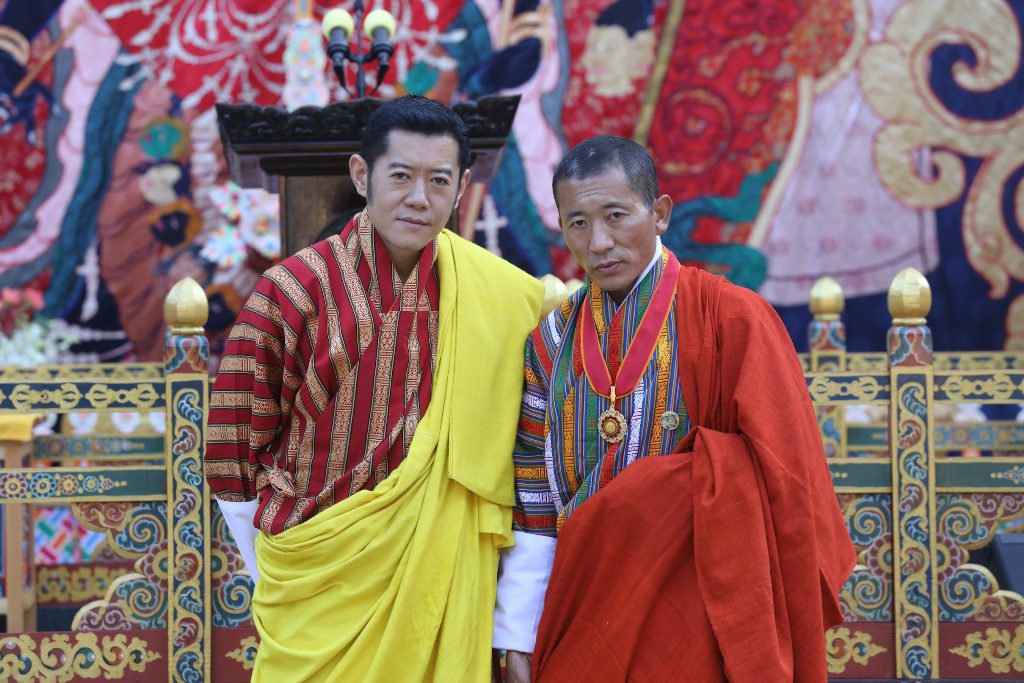 His Majesty confers Lungmar to PM and Red Scarf to Health Minister, Land Secretary & Chief Election Commissioner