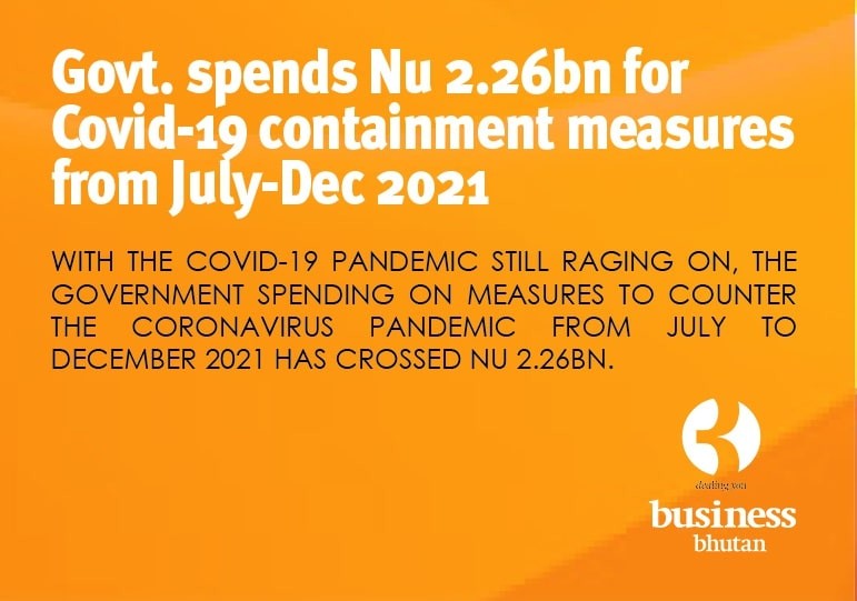 Govt. spends Nu 2.26bn for Covid-19 containment measures from July-Dec 2021