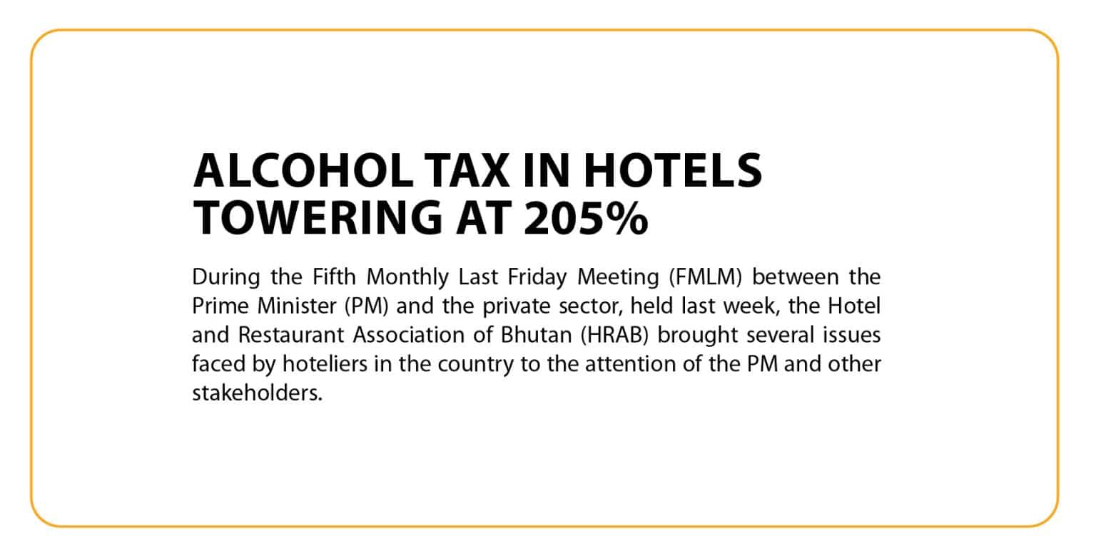 Alcohol tax in hotels towering at 205%