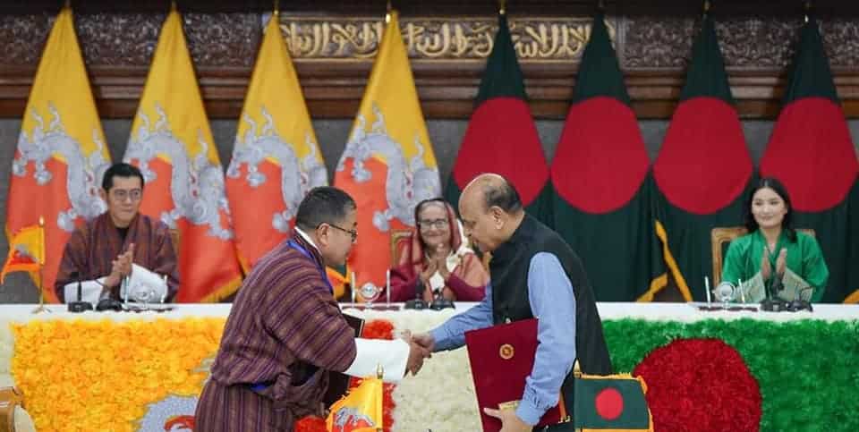 Bhutan-Bangladesh sign three MoUs and renew an agreement