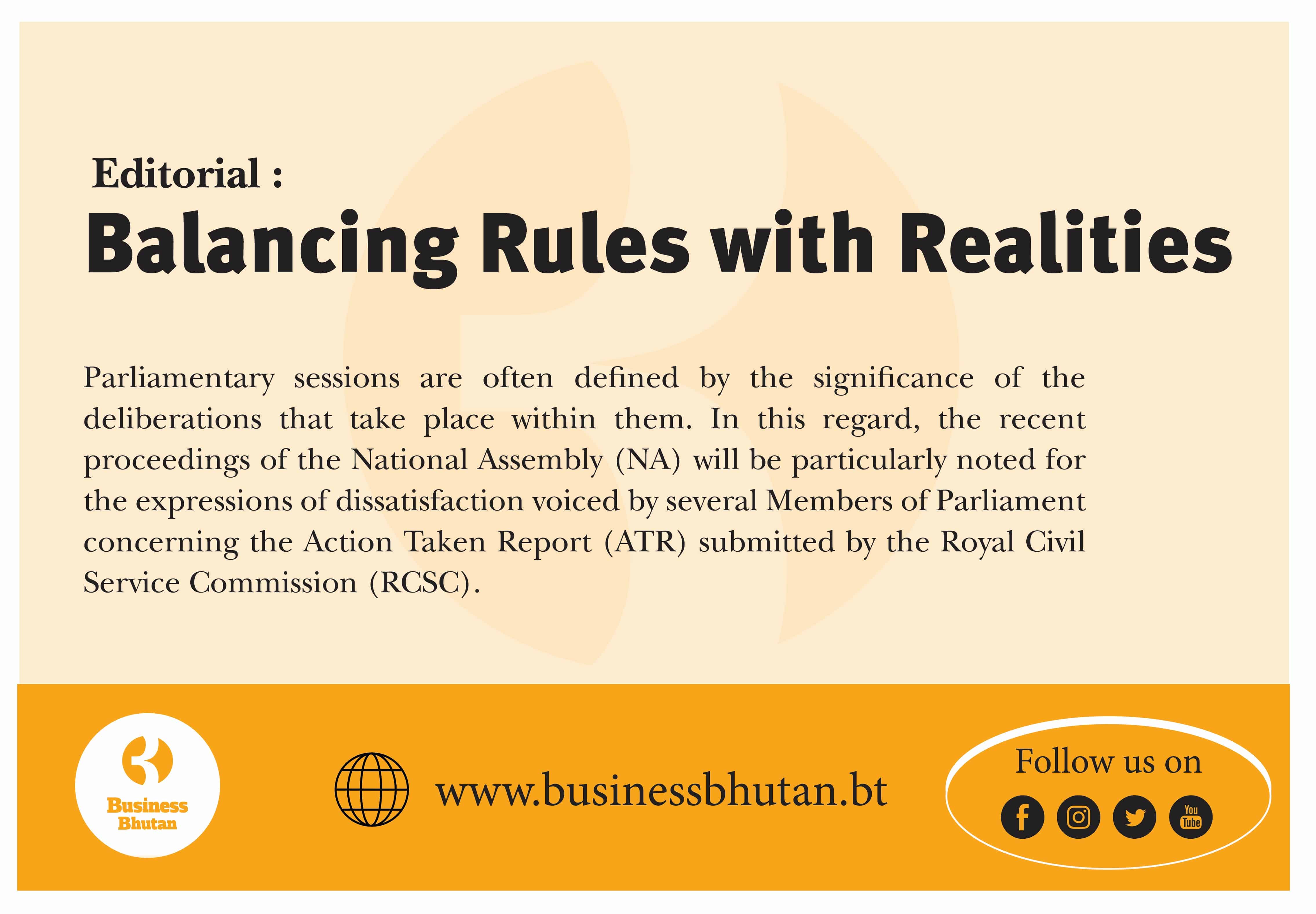 Balancing Rules with Realities