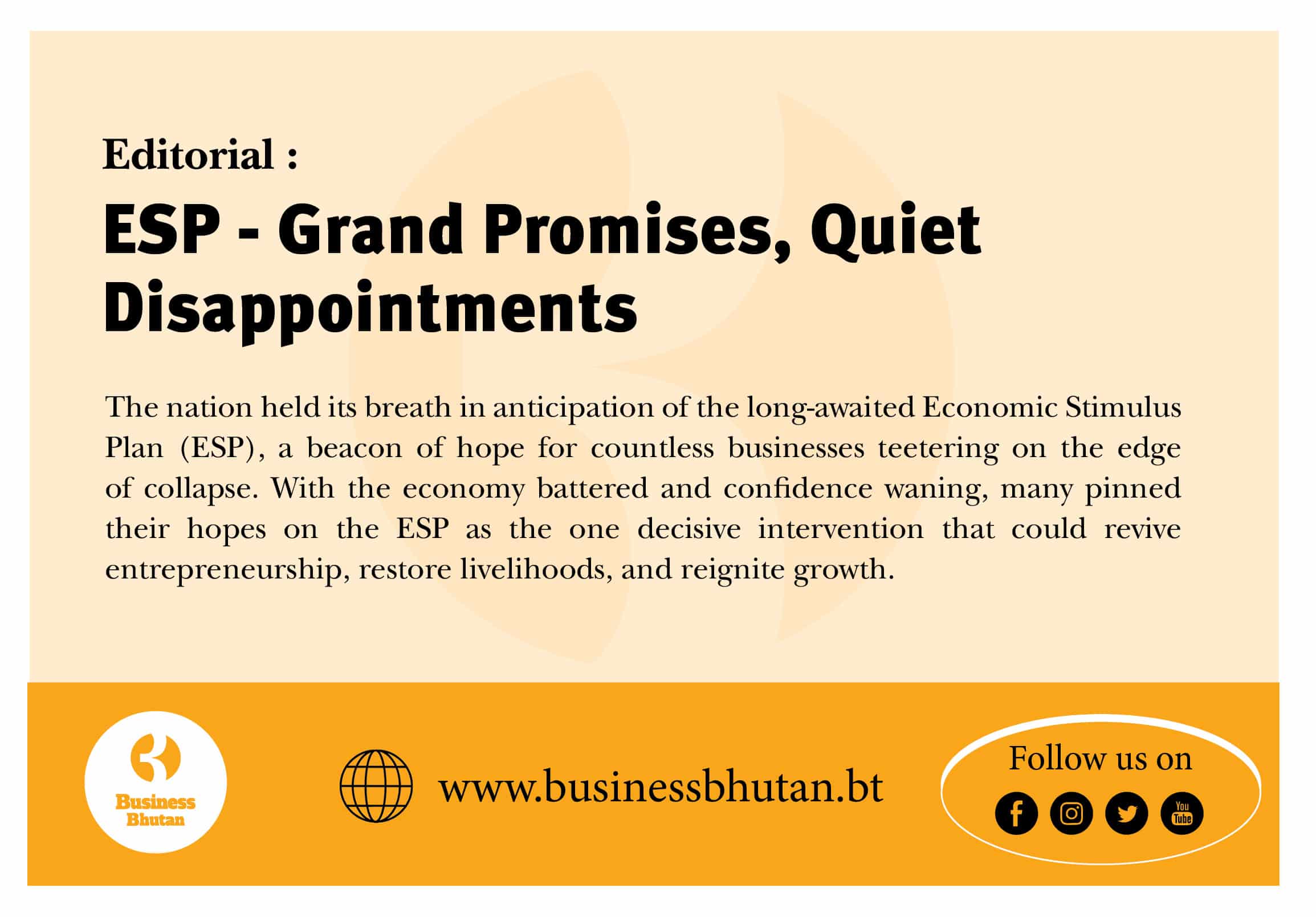 ESP - Grand Promises, Quiet Disappointments