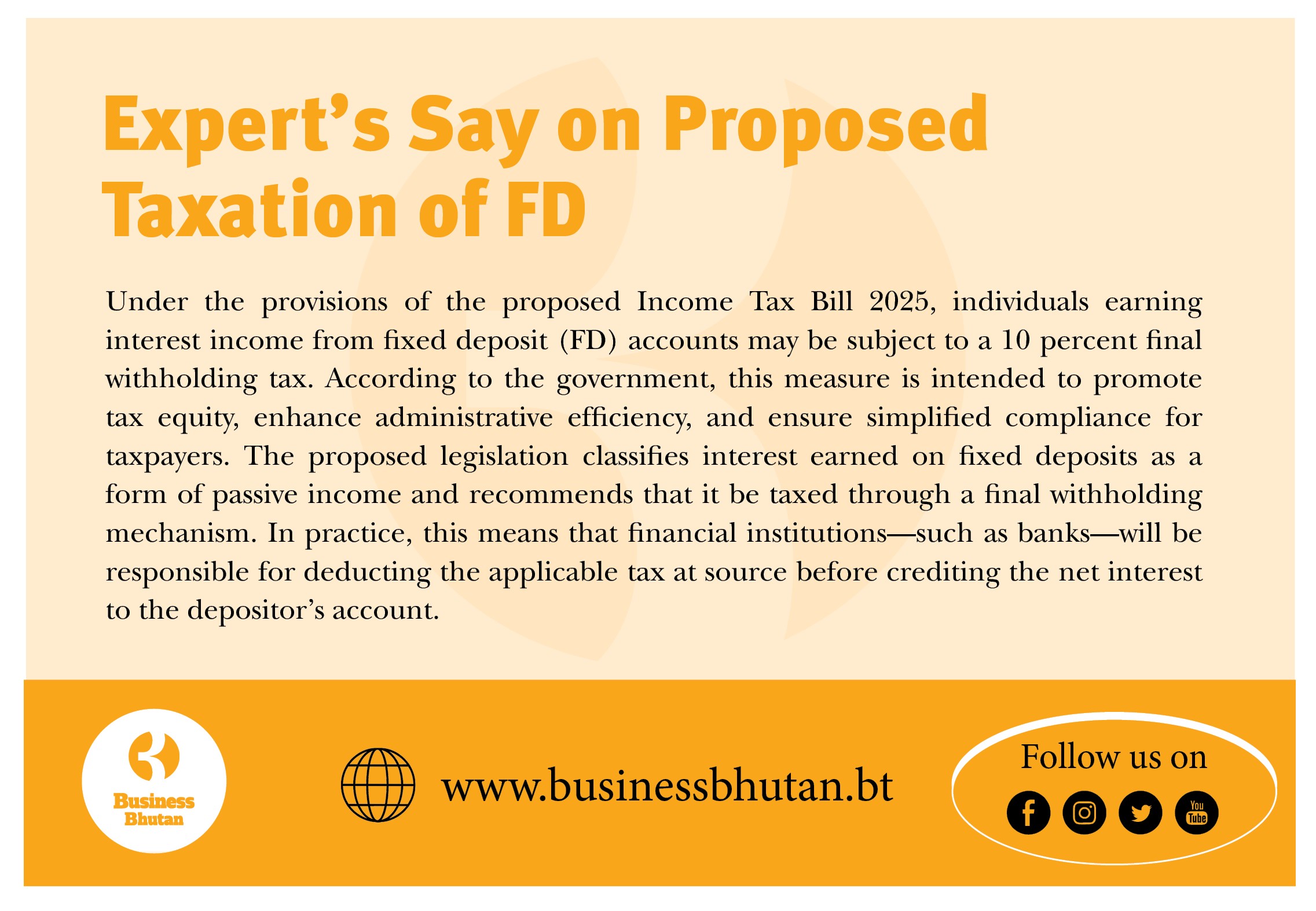 Expert’s Say on Proposed Taxation of FD