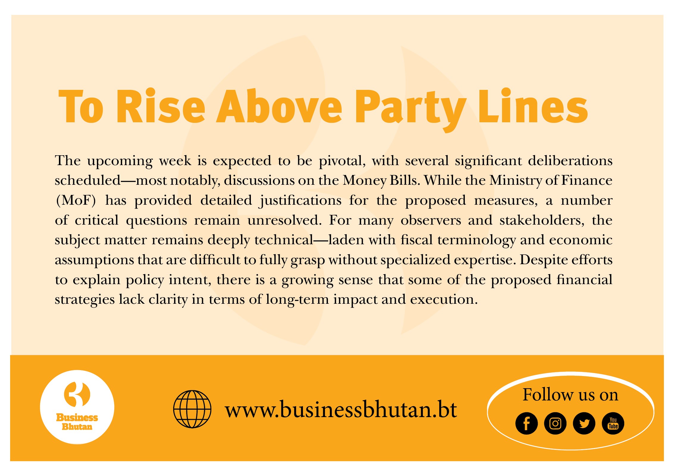To Rise Above Party Lines