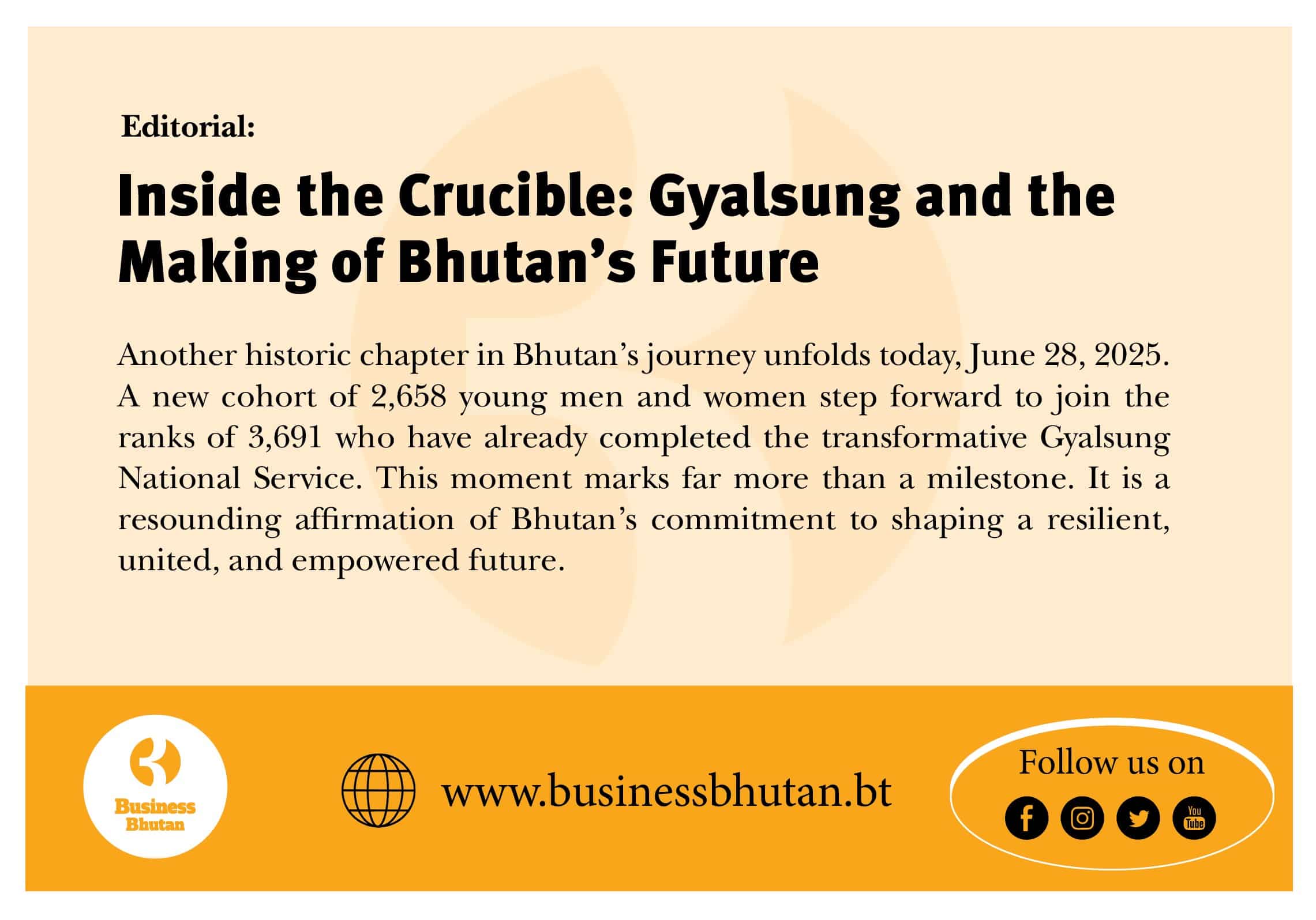 Inside the Crucible: Gyalsung and the Making of Bhutan’s Future Inside the Crucible: Gyalsung and the Making of Bhutan’s Future
