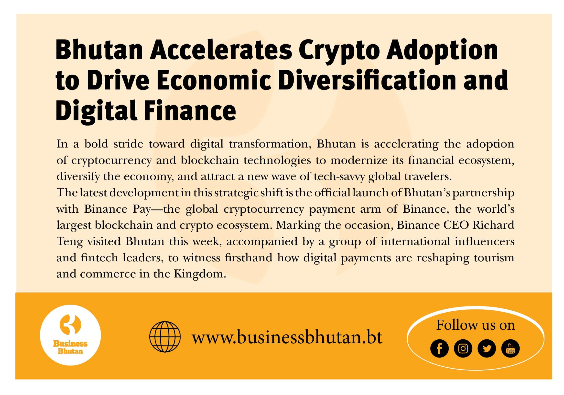 Bhutan Accelerates Crypto Adoption to Drive Economic Diversification and Digital Finance