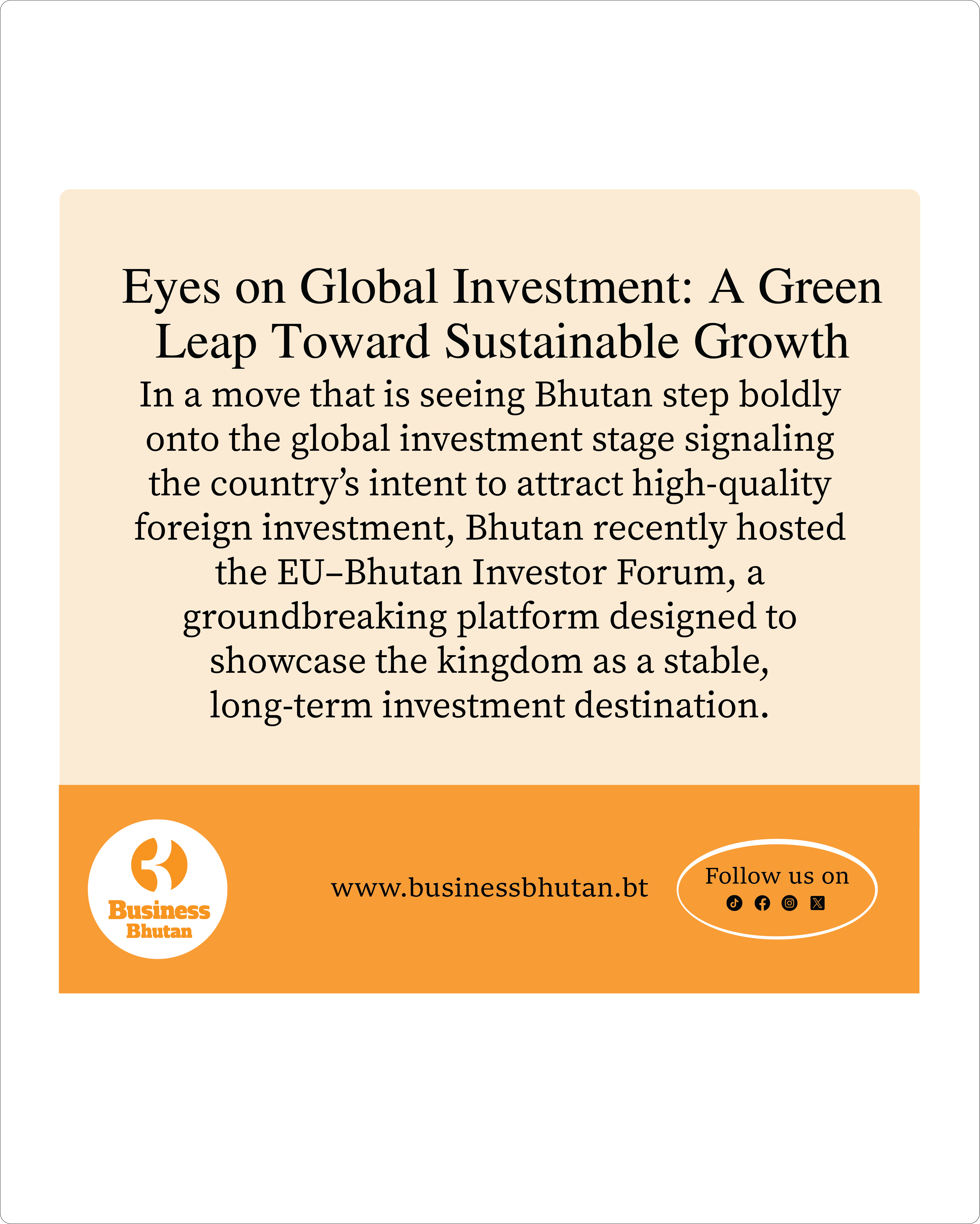 Eyes on Global Investment: A Green Leap Toward Sustainable Growth
