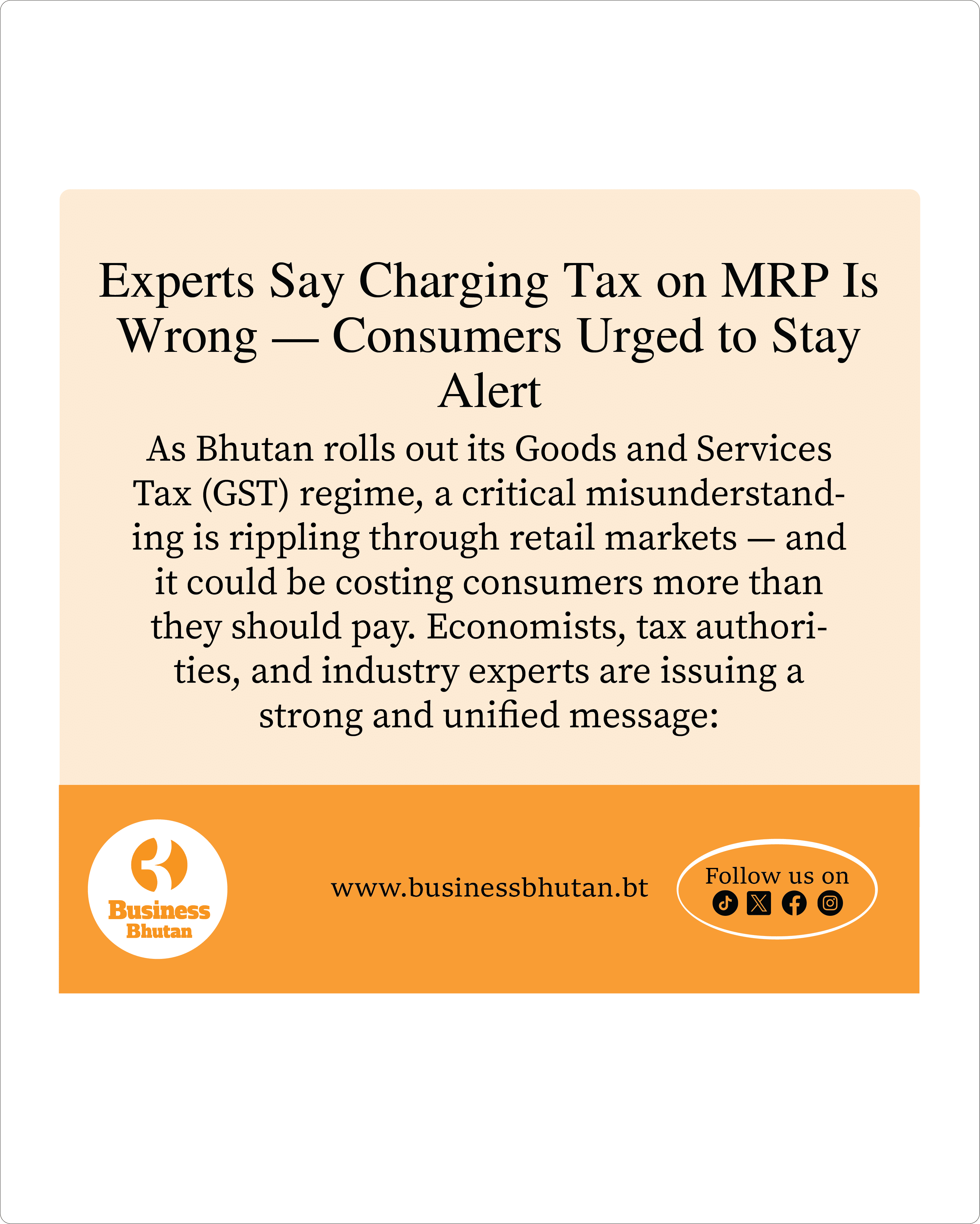 Experts Say Charging Tax on MRP Is Wrong — Consumers Urged to Stay Alert