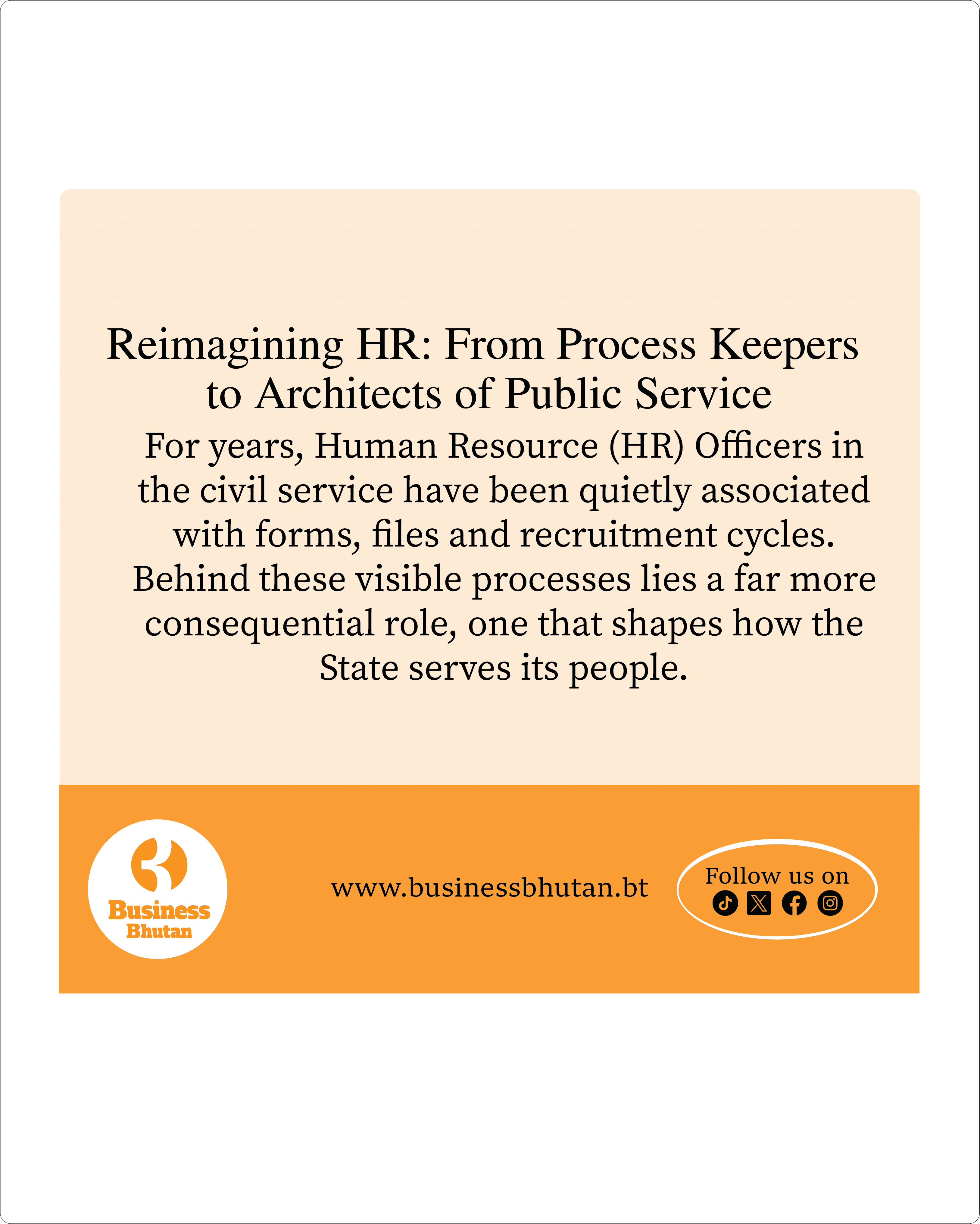 Reimagining HR: From Process Keepers to Architects of Public Service