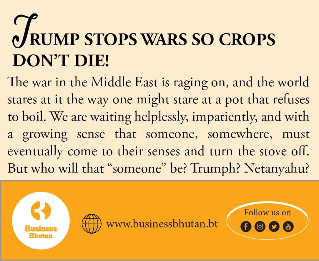 TRUMP STOPS WARS SO CROPS DON’T DIE!