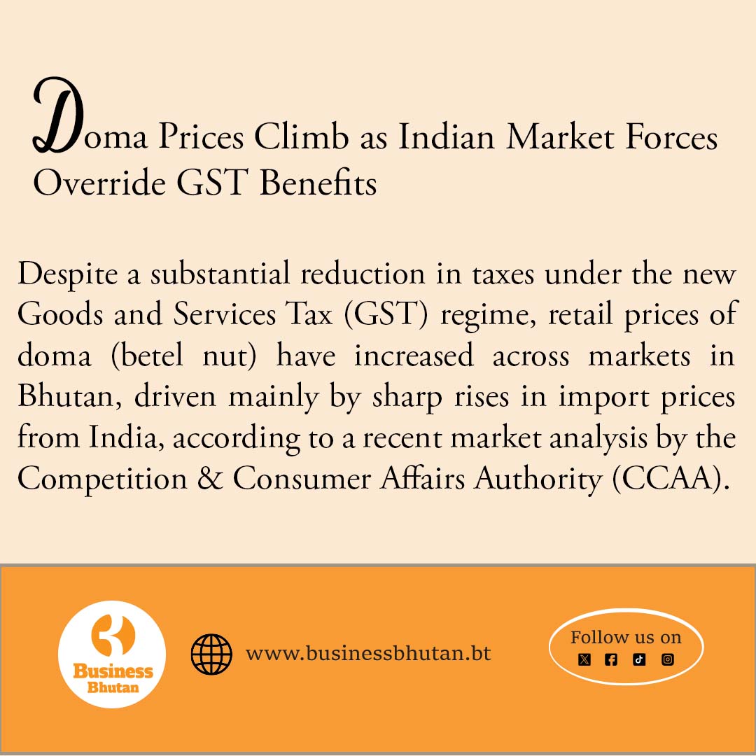Doma Prices Climb as Indian Market Forces Override GST Benefits
